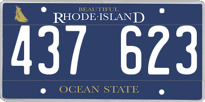 RI license plate 437623