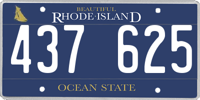 RI license plate 437625