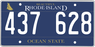 RI license plate 437628