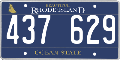 RI license plate 437629