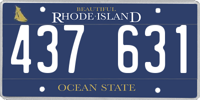 RI license plate 437631