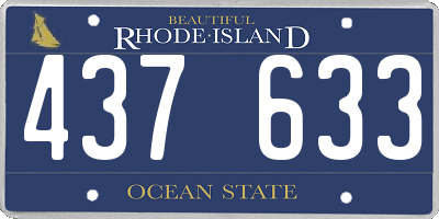 RI license plate 437633