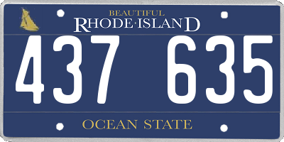 RI license plate 437635