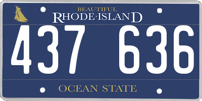 RI license plate 437636