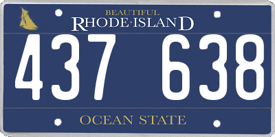 RI license plate 437638