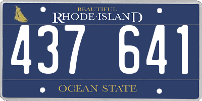 RI license plate 437641