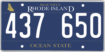 RI license plate 437650