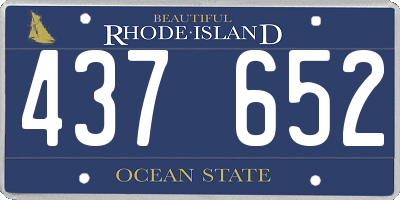 RI license plate 437652