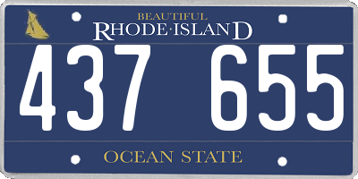 RI license plate 437655