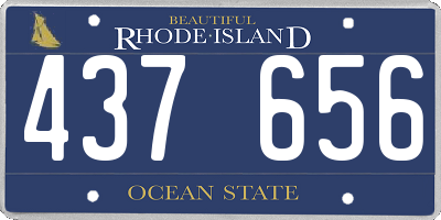 RI license plate 437656
