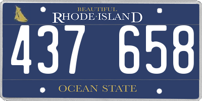 RI license plate 437658