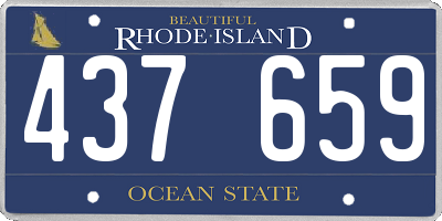 RI license plate 437659