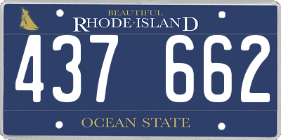 RI license plate 437662