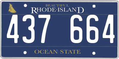RI license plate 437664