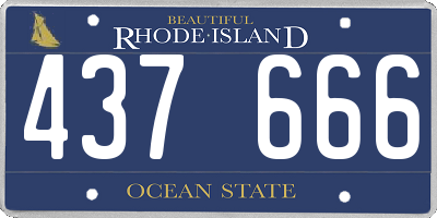 RI license plate 437666