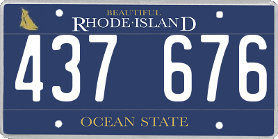 RI license plate 437676