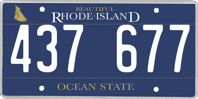 RI license plate 437677