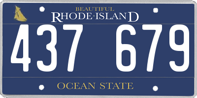 RI license plate 437679