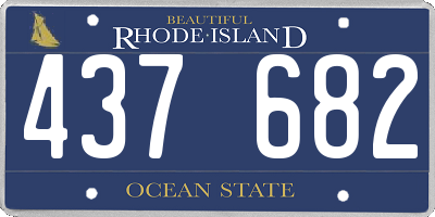 RI license plate 437682