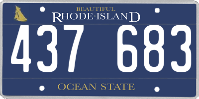 RI license plate 437683