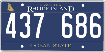 RI license plate 437686