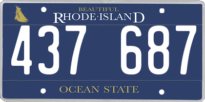 RI license plate 437687