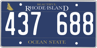 RI license plate 437688