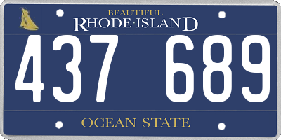 RI license plate 437689