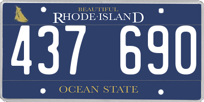 RI license plate 437690