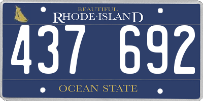 RI license plate 437692