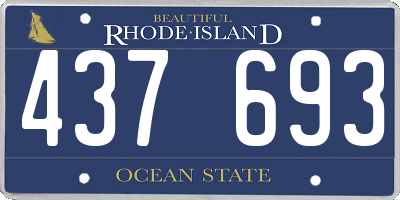 RI license plate 437693