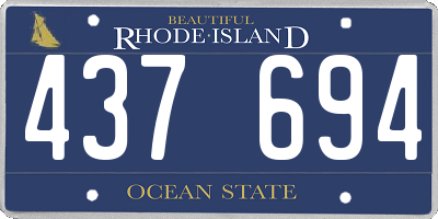 RI license plate 437694