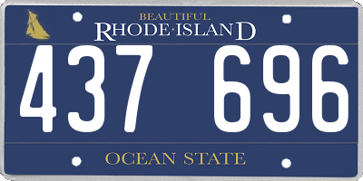 RI license plate 437696