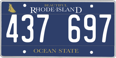 RI license plate 437697
