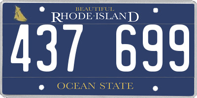 RI license plate 437699