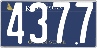 RI license plate 4377