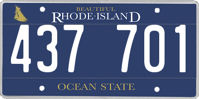 RI license plate 437701