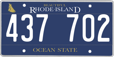 RI license plate 437702