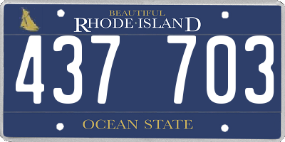 RI license plate 437703