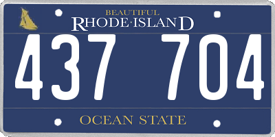 RI license plate 437704