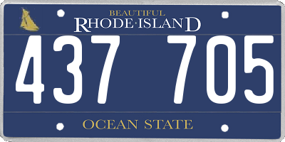 RI license plate 437705