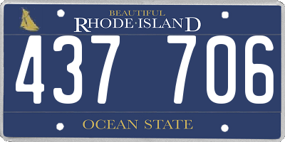 RI license plate 437706