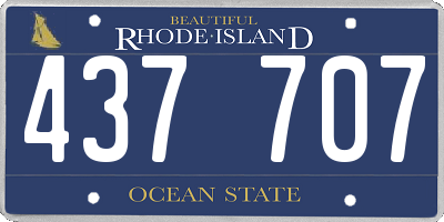 RI license plate 437707