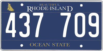 RI license plate 437709