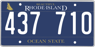 RI license plate 437710