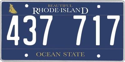 RI license plate 437717