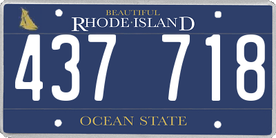 RI license plate 437718
