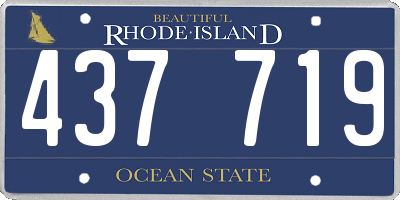 RI license plate 437719