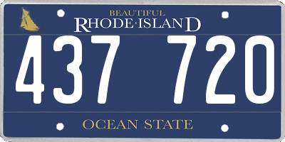 RI license plate 437720