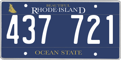 RI license plate 437721